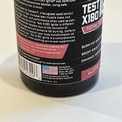 Force Factor Test X180 Ignite Total Testosterone Booster for Men with Fenugre…