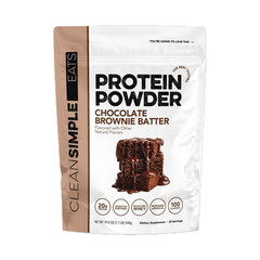 Clean Simple Eats Grass Fed Whey Protein Powder Chocolate Brownie Batter 19 oz