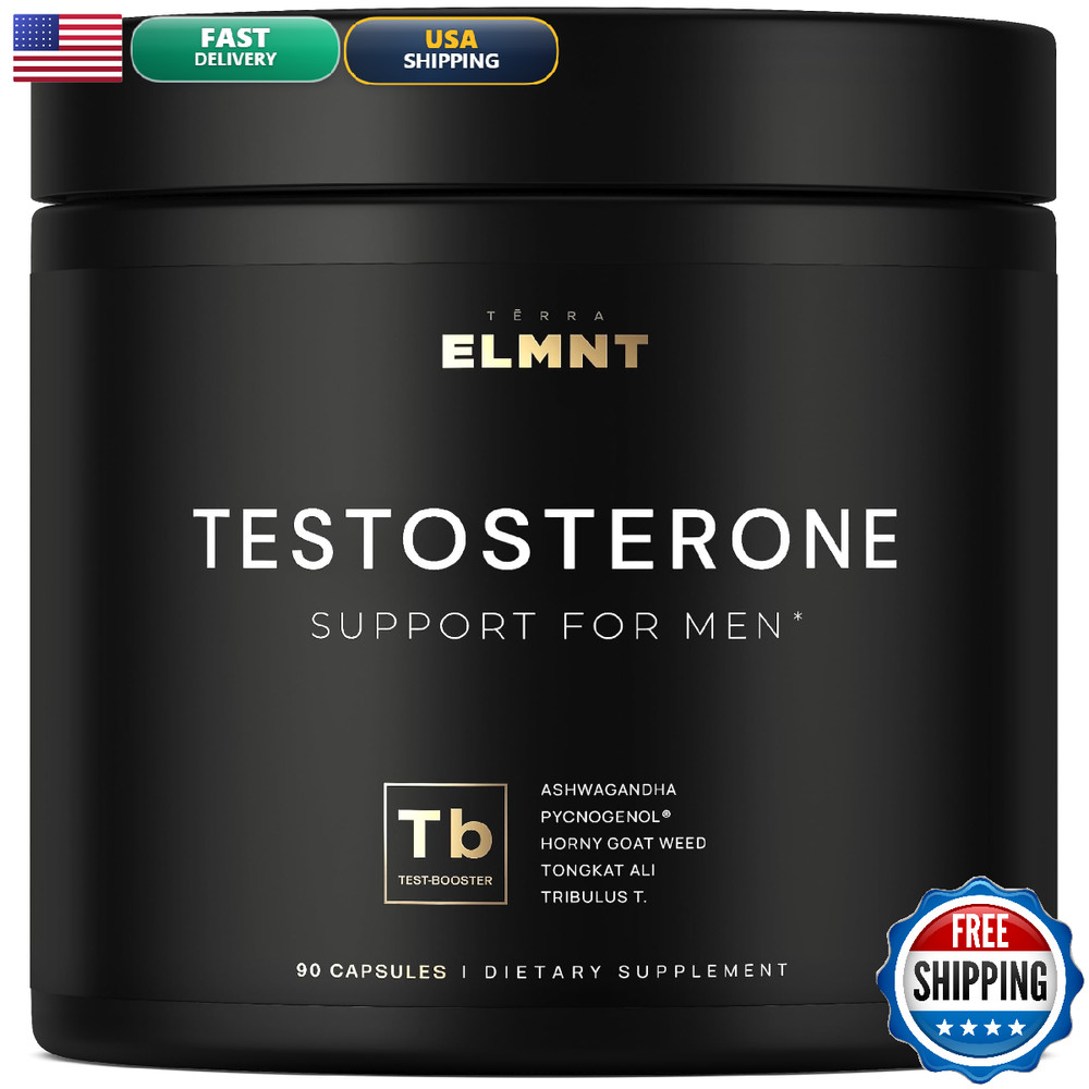 Terra Elmnt 2015Mg Testosterone Booster For Men 8X Strength W. Ashwagandha