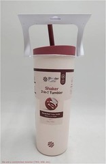 BlenderBottle 24oz Stainless Steel Strada Straw Tumbler – Red READ DESCRIPTION