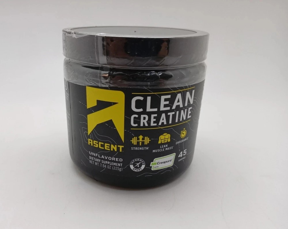 Ascent Clean Creatine Creapure Monohydrate Unflavored | 45 Servings 7.94oz