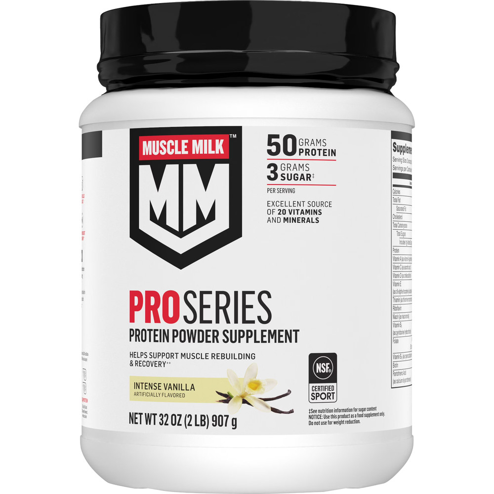 Muscle Milk Pro Series Protein Powder Intense Vanilla 2lb – EXP 8/26