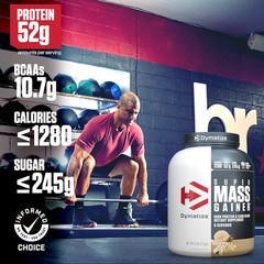 Dymatize Super Mass Gainer Protein Powder, Gourmet Vanilla, 52G Protein, 1G Crea