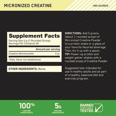 Optimum Nutrition creatine micronized creatine monohydrate power 5g per Serving,