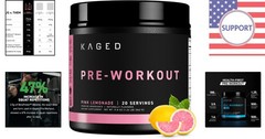 Pink Lemonade Pre Workout Powder | 274 mg Organic Caffeine – 20 Servings