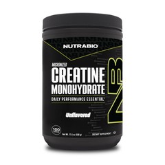 NutraBio Pure Micronized Creatine Monohydrate Powder Supplement, 500g, White