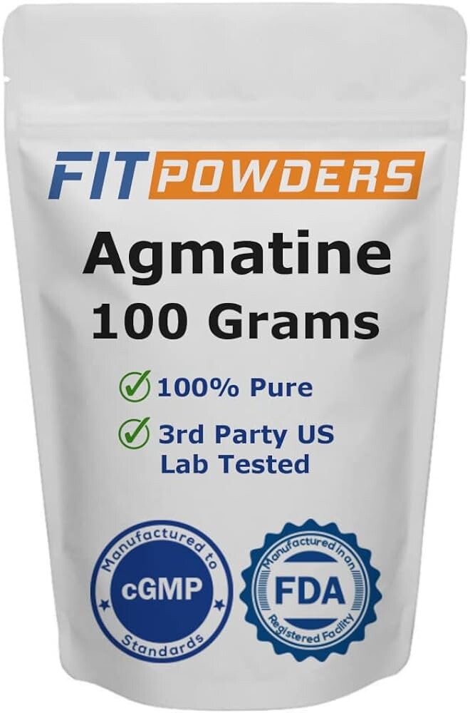 Agmatine Sulfate Powder 100 Grams – 100% Pure US Lab Tested: with Dosage Scoop