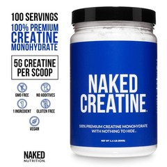 NAKED Pure Micronized Creatine Monohydrate 100 Servings (Pack of 1), Blue