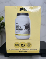 Levels Grass Fed Whey Protein Powder Vanilla Bean No Artificial 12 Pack 13.5oz