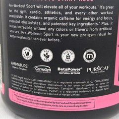 Kaged Pre Workout Sport Pink Lemonade 20 servings/ 9.31oz(264 g).