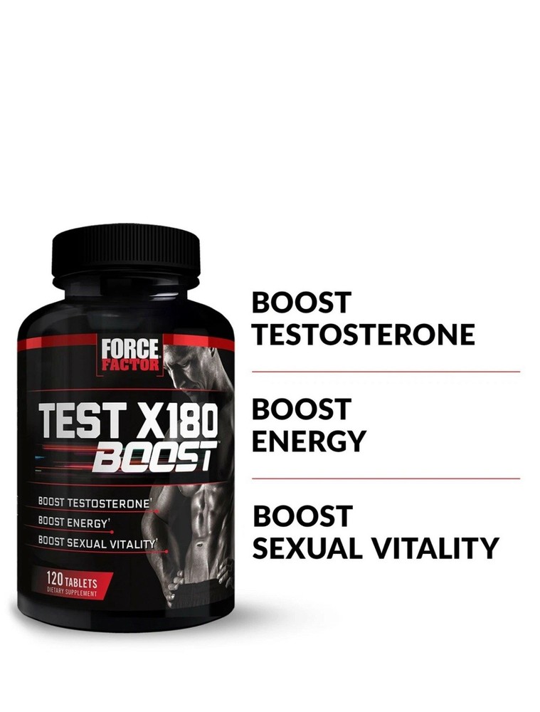 Force Factor Test X180 Boost, Testosterone Booster 120 Tab- FAST SHIPPING