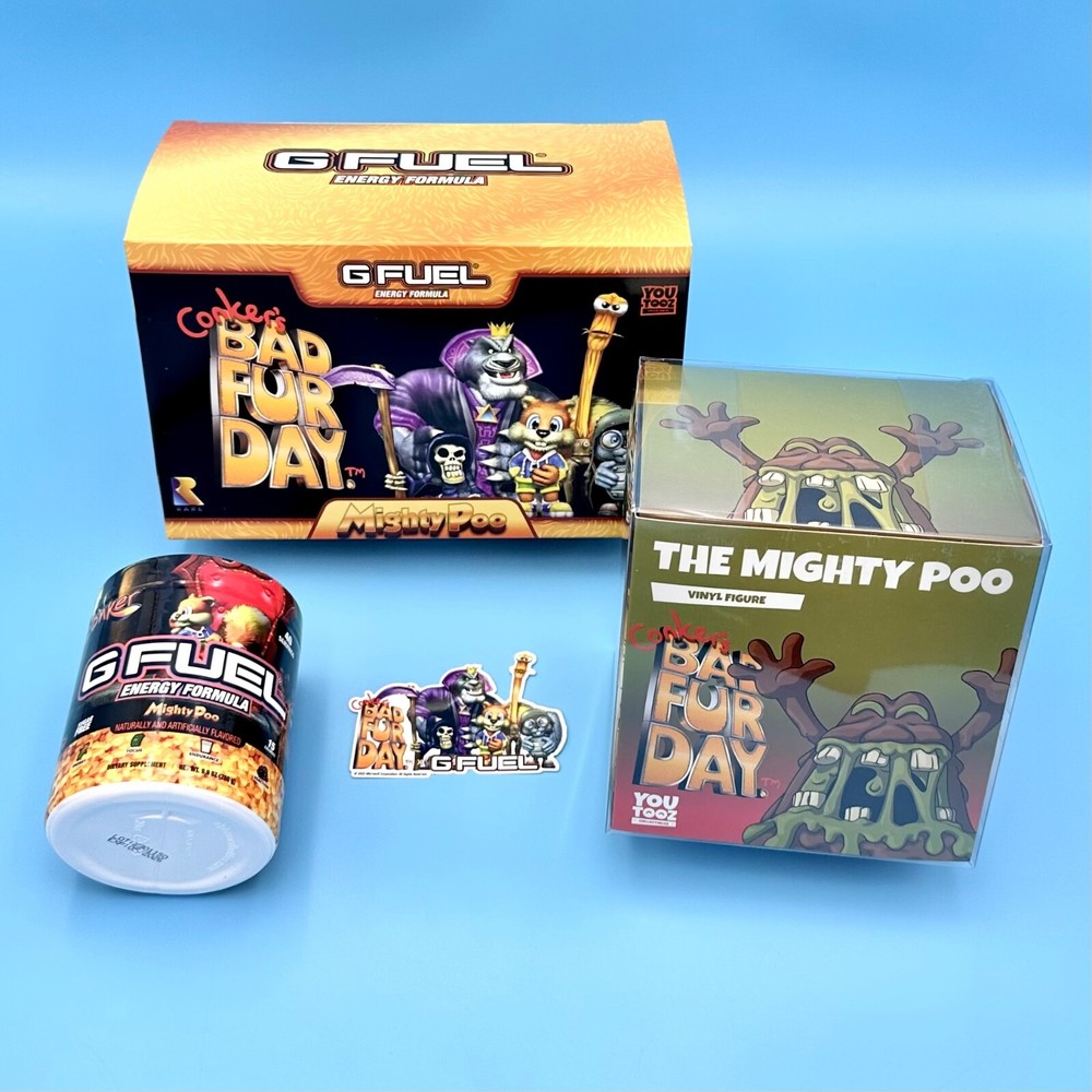 G Fuel Conker’s Bad Fur Day Mighty Poo Collector’s Box YouTooz Figure Statue #2
