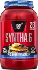BSN Syntha-6 Blueberry Pancake Protein Powder Whey Casein 28 Servings Fiber