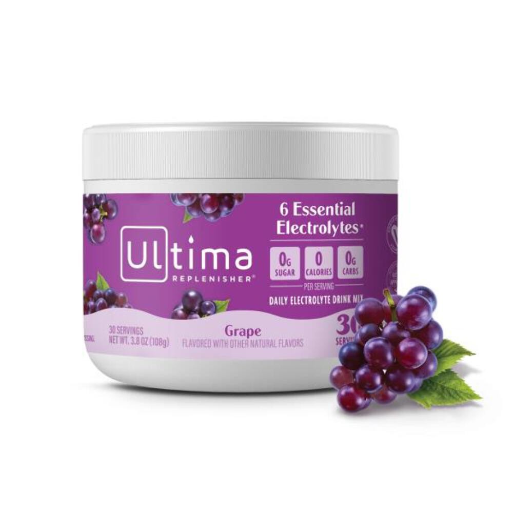 3/27 Ultima Replenisher Daily Electrolyte Powder Drink Mix – Sugar Free – Grape,