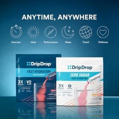 DripDrop Electrolyte Powder 16 Pack Travel Hydration Drink Mix 3X Electrolytes