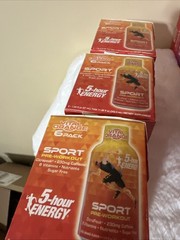 New Lot (4) x 5-Hour Energy Sport Pre-Workout Vital Orange 6-Pack (Exp 07/27)