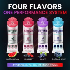 NewTrition Isotonic Energy Gel Variety Pack 50ml 20g Carbs Running Cycling Fuel