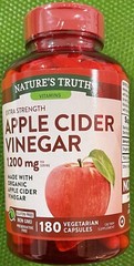 Nature’s Truth APPLE CIDER VINEGAR 1200 mg Vegetarian.180 Capsule EX:8/24