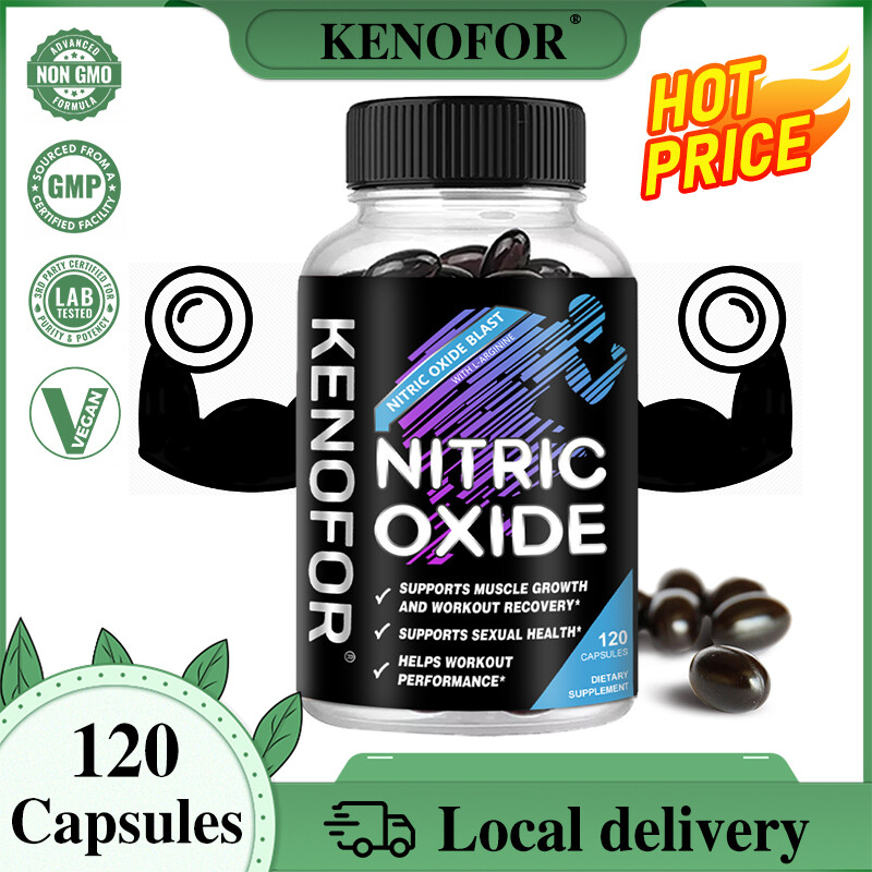 Nitric oxide Capsules 1200 mg | Regulating Vascular Tension | 120 Capsules