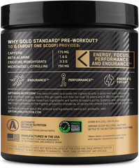 Optimum Nutrition Gold Standard Pre-Workout w/ Creatine & Beta-Alanine -30 Servs