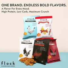 (Pack of 24) Flock Chips Chicken Hattie BS Protein Natural Grocery 1 Oz