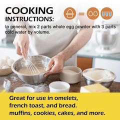 Whole Egg Powder Pasteurized Premium Freeze Dried 8 oz for Baking and Cooking