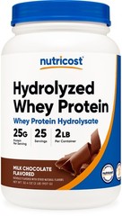 Nutricost Hydrolyzed Whey Protein Powder (Chocolate) 2 LBS – 25g of Protein