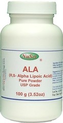 100% Pure ALA Alpha Lipoic Acid R,S- ALA Powder 500g (1.1lb) USP antioxidant