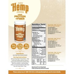 Just Hemp Foods Hemp Protein Powder Plus Fiber, Non-GMO Verified with 11g of