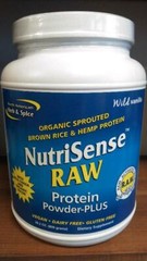 NutriSense Raw Brown Rice & Hemp Protein Powder Plus 28.2 oz 04/18