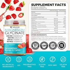 Magnesium Glycinate Gummies with Ashwagandha, L-Theanine – 500mg Magnesium Glyci