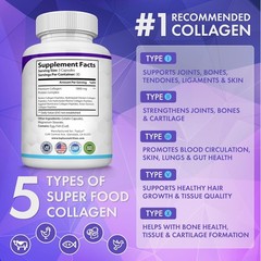 Toplux Multi Collagen Peptides Pills 1800 Mg Complex Collagen Superior Complex