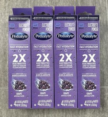 PEDIALYTE ELECTROLYTE POWDER PACKETS GRAPE 4 CT X 4 (16 TOTAL) EXP JAN 2027