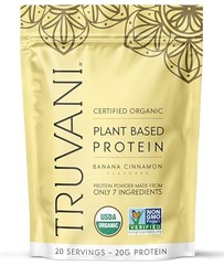 Truvani Organic Banana Cinnamon Protein Powder, 22.19 oz