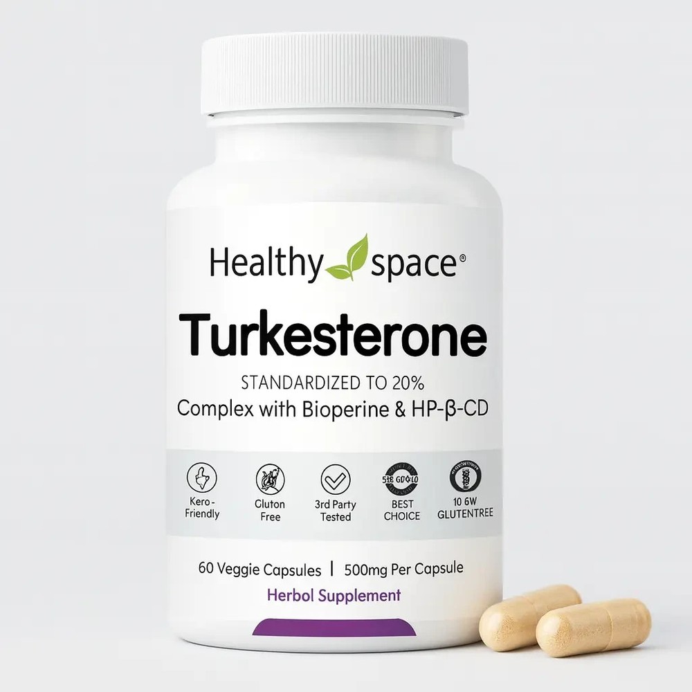 RAW Nutrition Turkesterone Complex Natural Lean Muscle Builder 500mg 60 Capsules