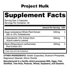 ANABOLIC WARFARE PROJECT HULK Protein Synthesis Strength Lean Mass 60 Capsules
