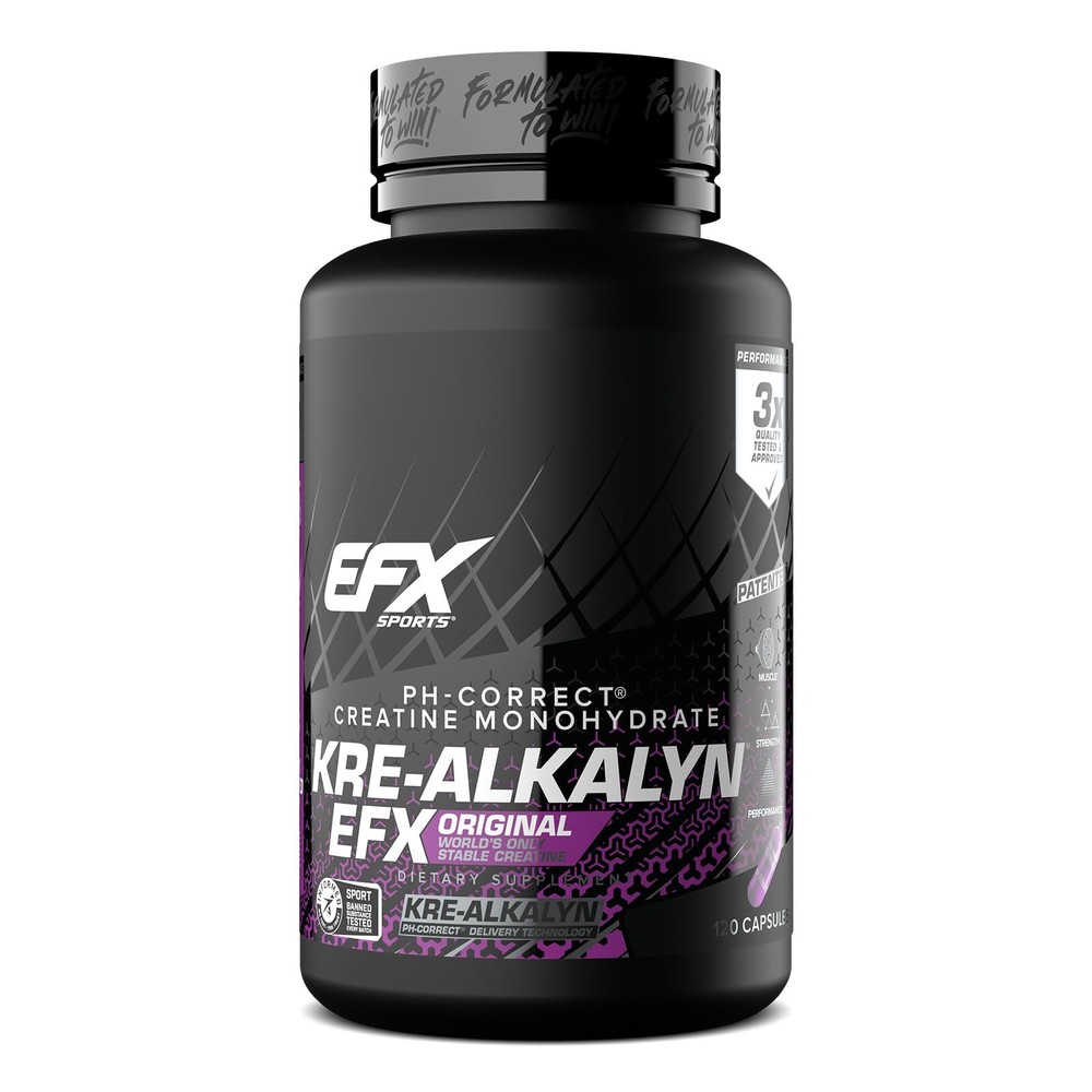 EFX Sports Kre-Alkalyn | pH Correct 120 Count (Pack of 1), No Color