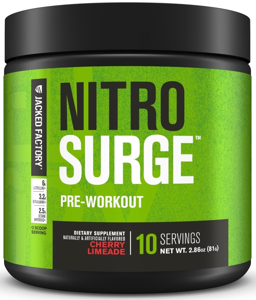 Jacked Factory NITROSURGE Pre Workout Supplement – Endless 10 Servings