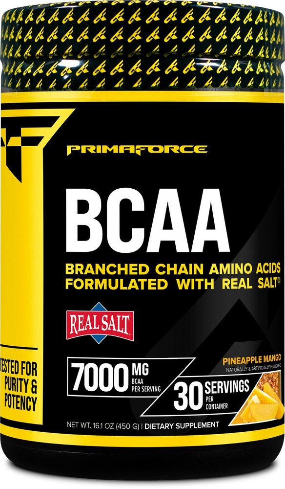 PrimaForce BCAA Powder (Pineapple Mango) – 2:1:1 BCAAs, Post-Workout Recovery