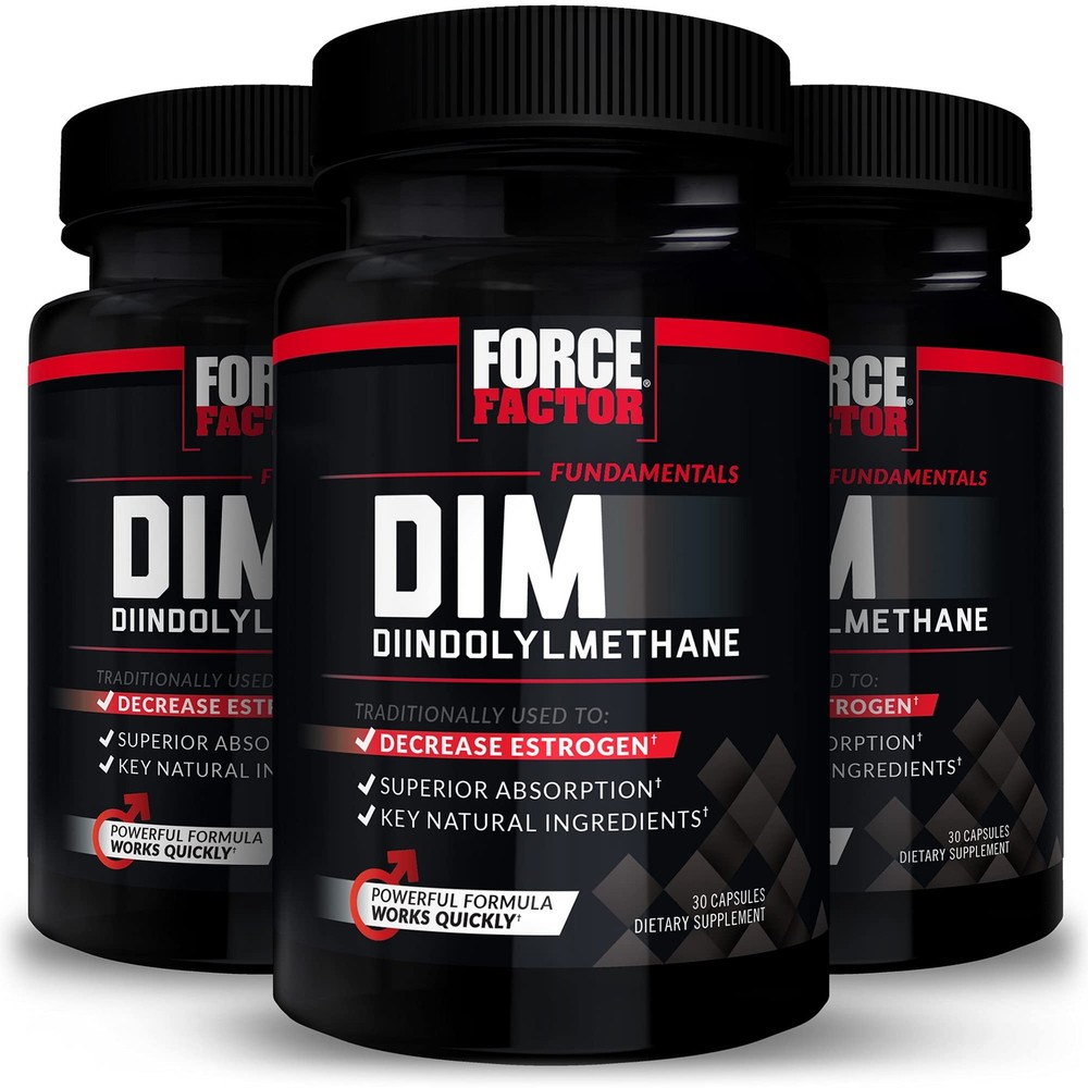 Force Factor Dim 3-Pack Pills To Decrease Estrogen In Men Diindolylmethane