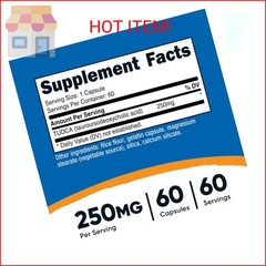 Nutricost Tudca 250mg, 60 Capsules (Tauroursodeoxycholic Acid) – Premium Quality