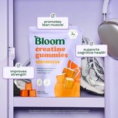 BLOOM NUTRITION Creatine Monohydrate Gummies – Orange Squeeze – 36ct/12 Servings