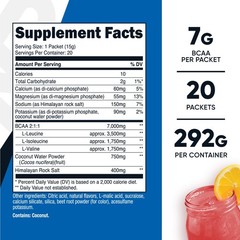 Nutricost BCAA+ Hydration Raspberry Lemonade (20 Stickpacks) – Gluten Free