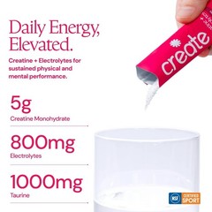 Create Wellness Creatine + Electrolytes Mix Monohydrate Stick Packs NSF 12ct