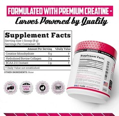 Old School Creatine Monohydrate Powder for Women 30 servings unflavored