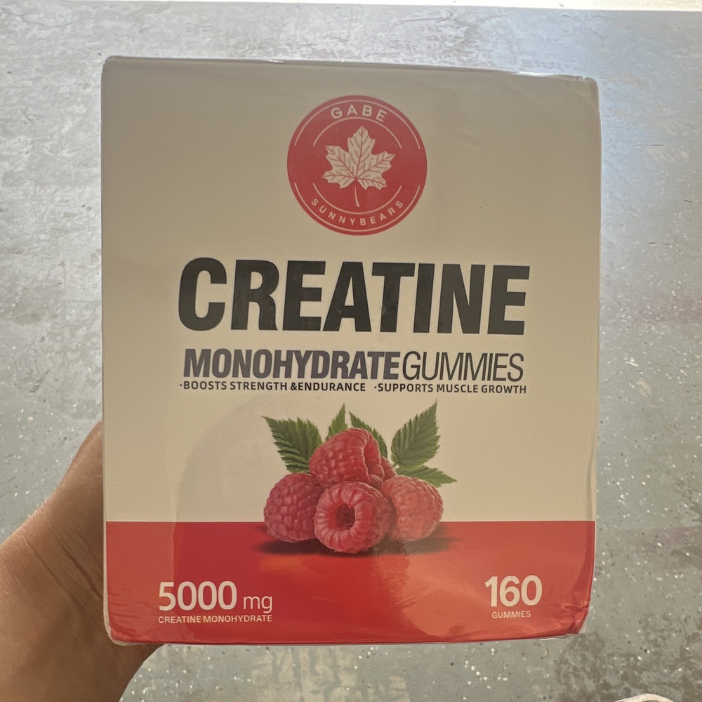 GABE SUNNYBEARS Creatine Monohydrate Gummies 5000mg 160ct Raspberry NSF