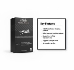 Country Pasture Total-T Testosterone Booster – Male Performance & Endurance, 90