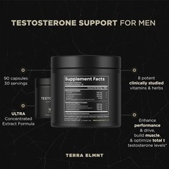 Terra Elmnt 2015Mg Testosterone Booster For Men 8X Strength W. Ashwagandha