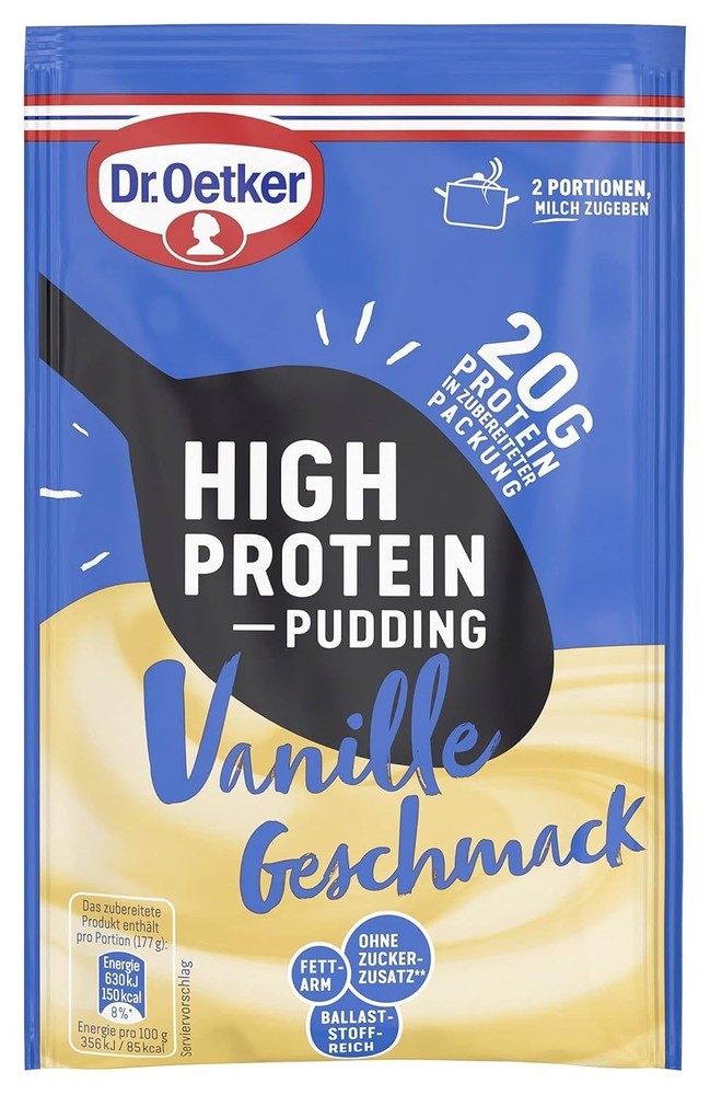 3 x Dr. Oetker High Protein-Pudding-Pulver Various flavors to choose from New
