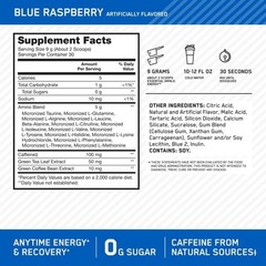 Amino Energy Pre Workout Powder – Keto Friendly Blue Raspberry, 30 Servings
